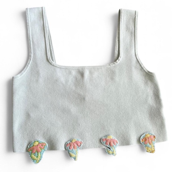 Whimsical Reworked H&M Ribbed Tank - Picture 4 of 5